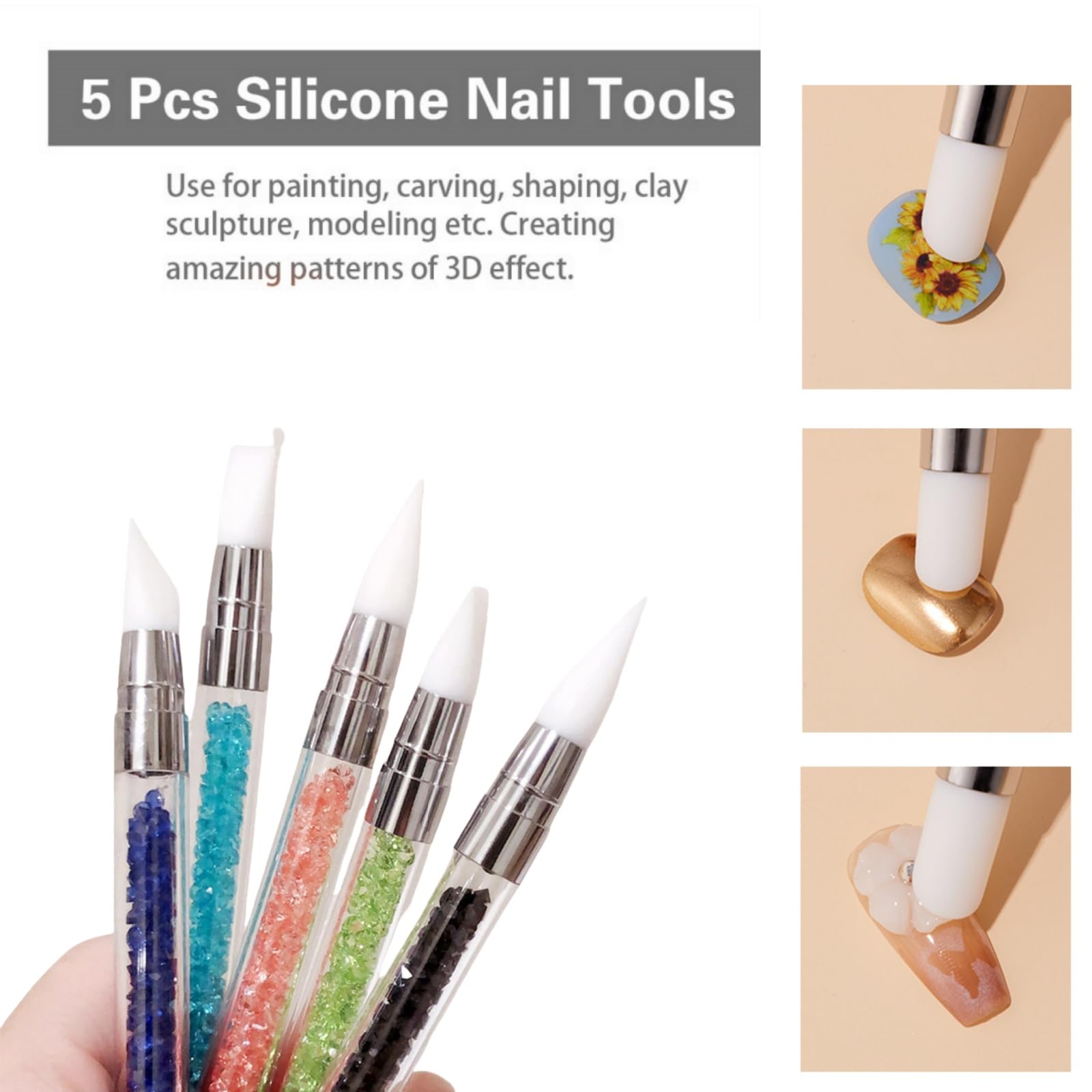 BTYMS acrylic tube with crystal rhinestones for a chic look.
