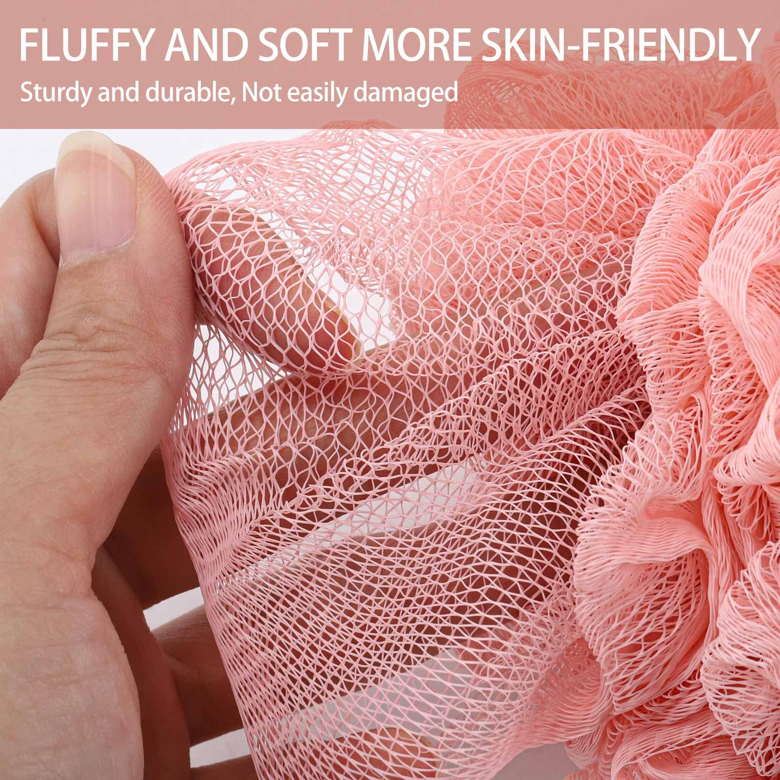 BTYMS dense soft bath sponge delivers luxurious foam.