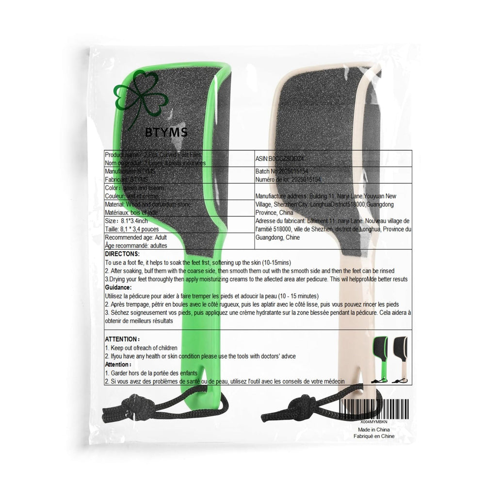 BTYMS curved foot file stored dry and ready for next use.