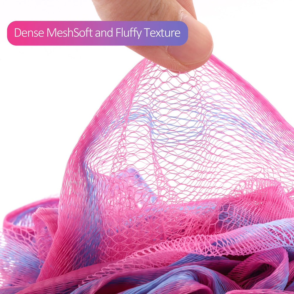 BTYMS dense soft foam loofah close-up showing rich lather potential