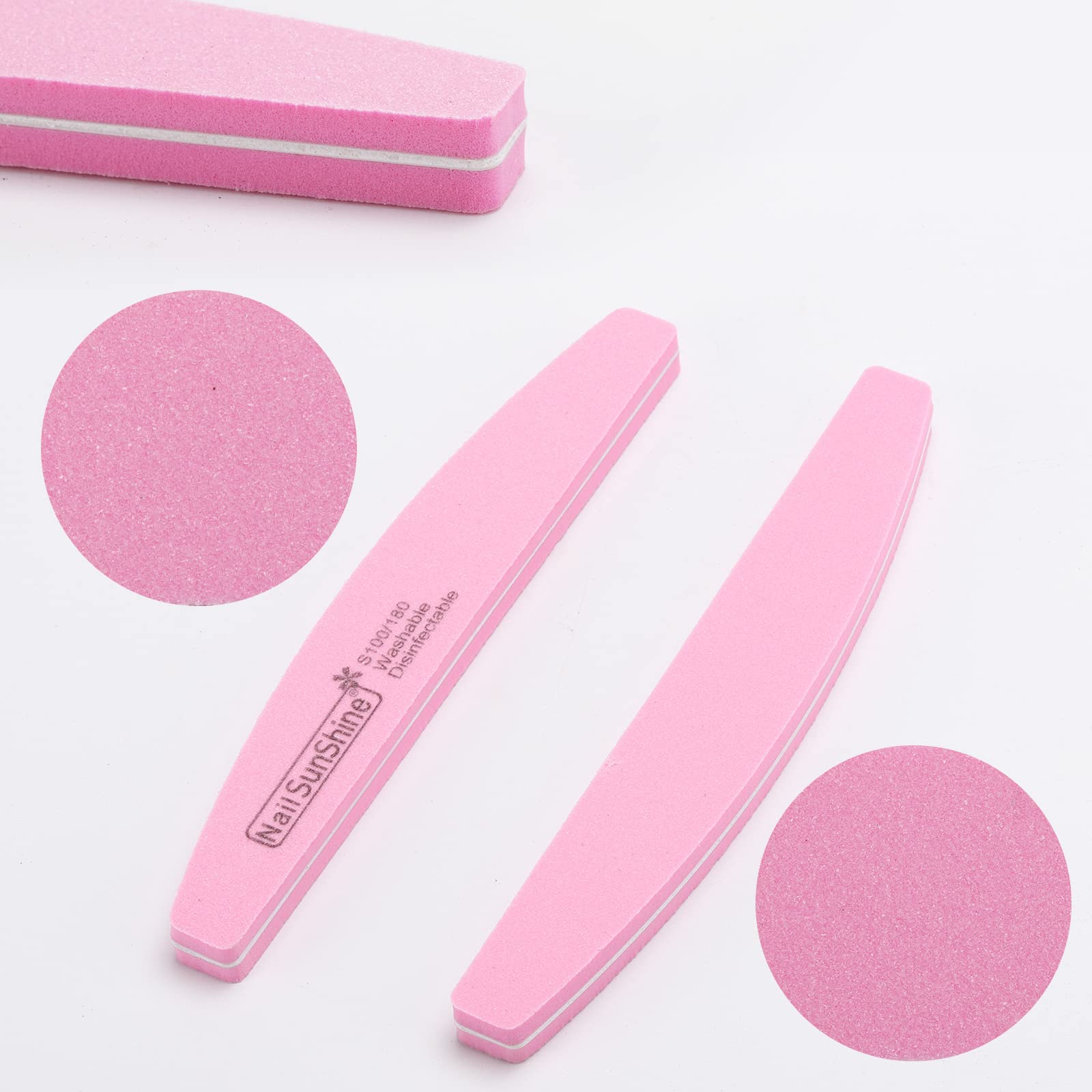 BTYMS double-sided emery boards for quick buffing and refining nails.
