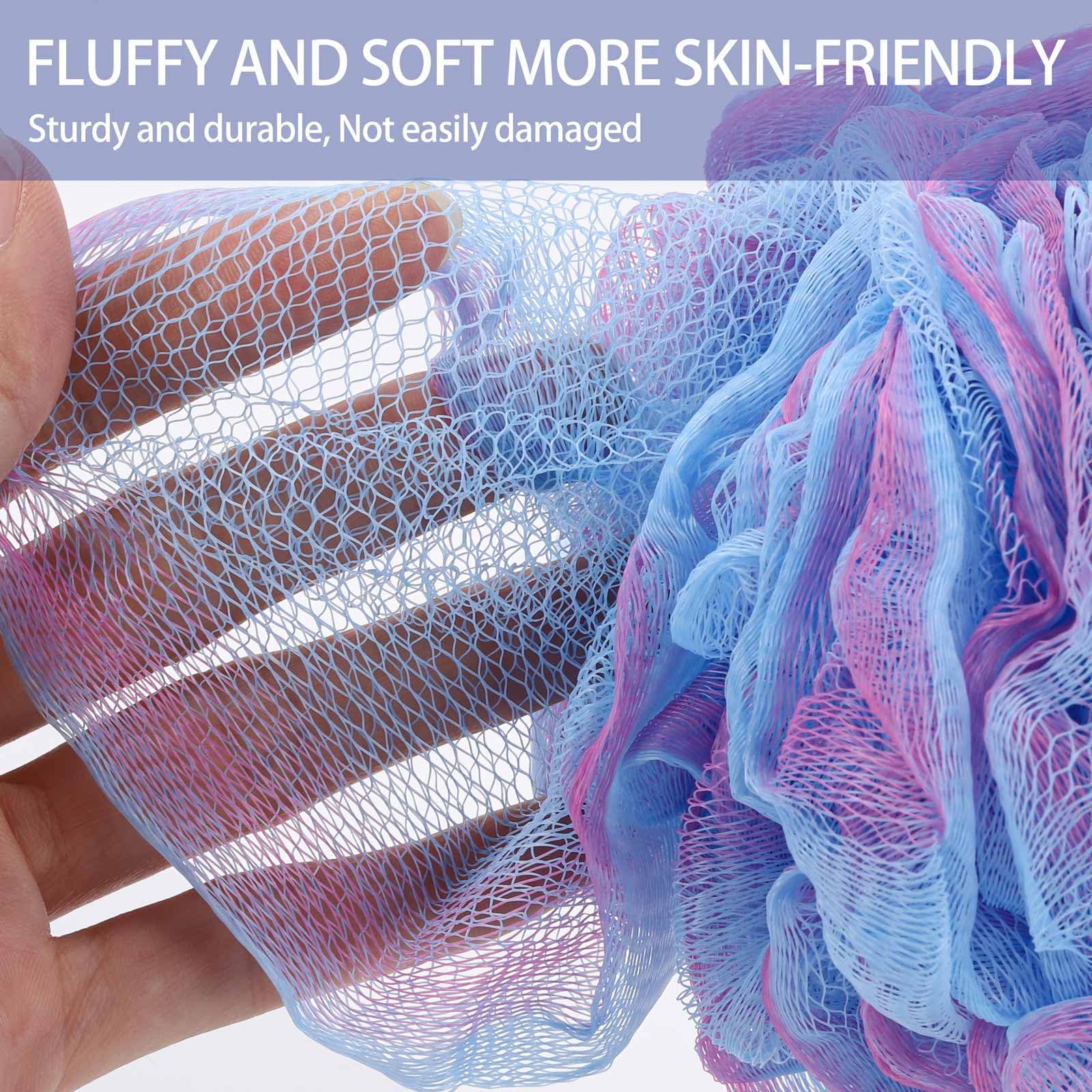 BTYMS textura de malla suave en esponja Loofah para exfoliar piel
