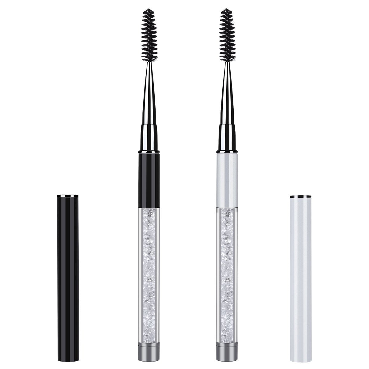BTYMS eyelash brush with cap for precise on-the-go grooming.