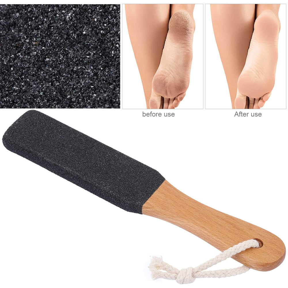 BTYMS ergonomic wooden handle provides secure grip during foot filing.
