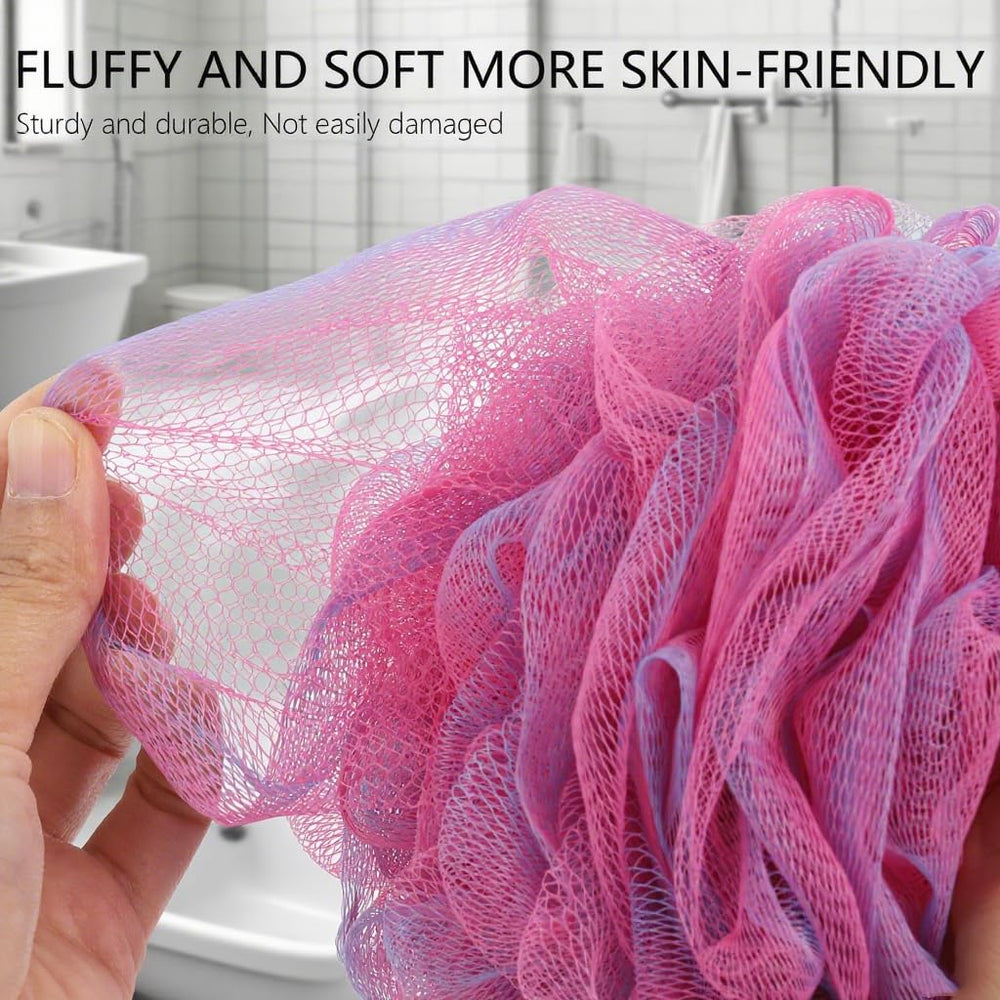 BTYMS lufa con enganche cuelga-ducha, almacenamiento práctico.