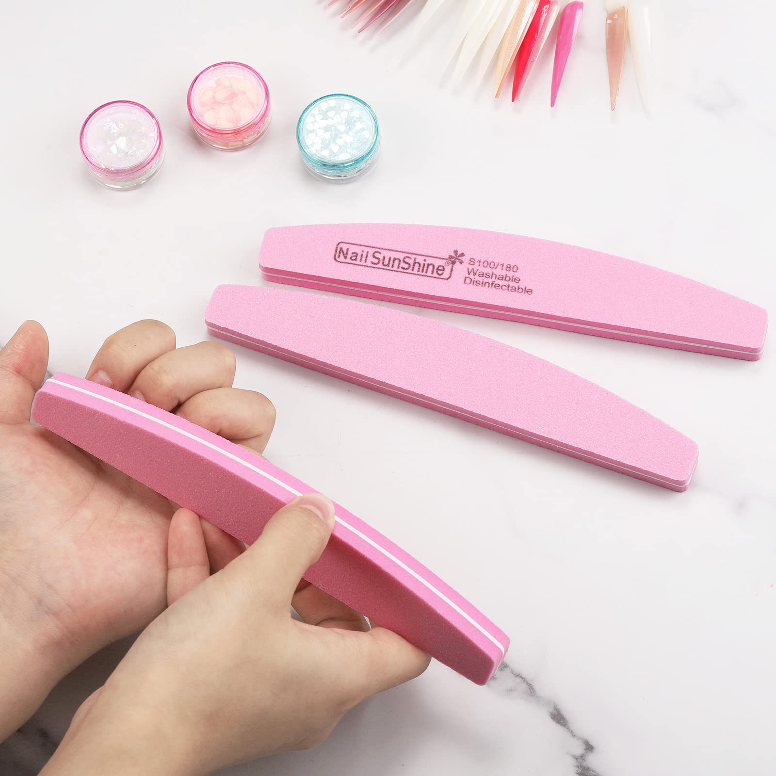 BTYMS versatile nail buffers and files for natural and artificial nails.