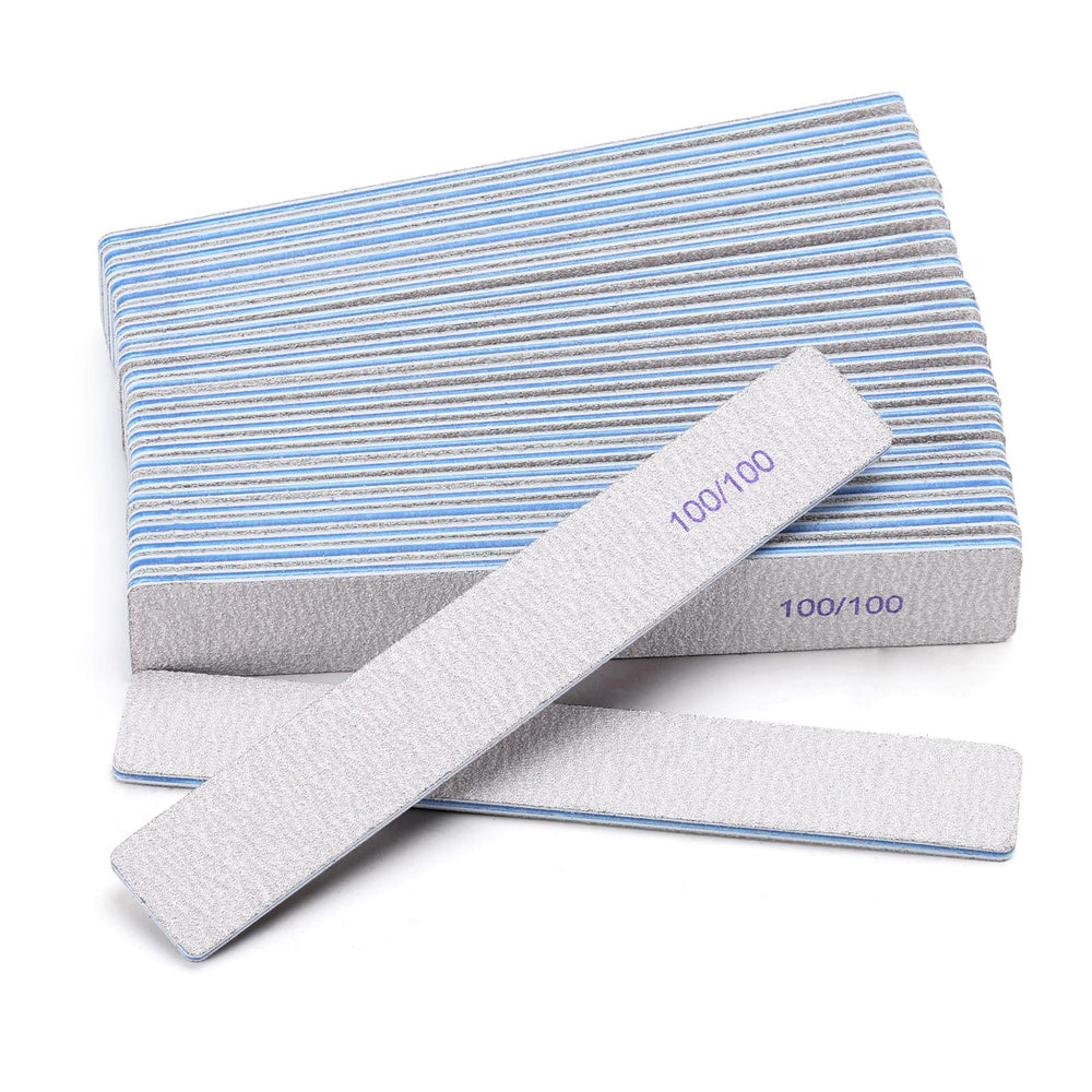 BTYMS rectangle nail file with 100/100 grit for acrylic nails