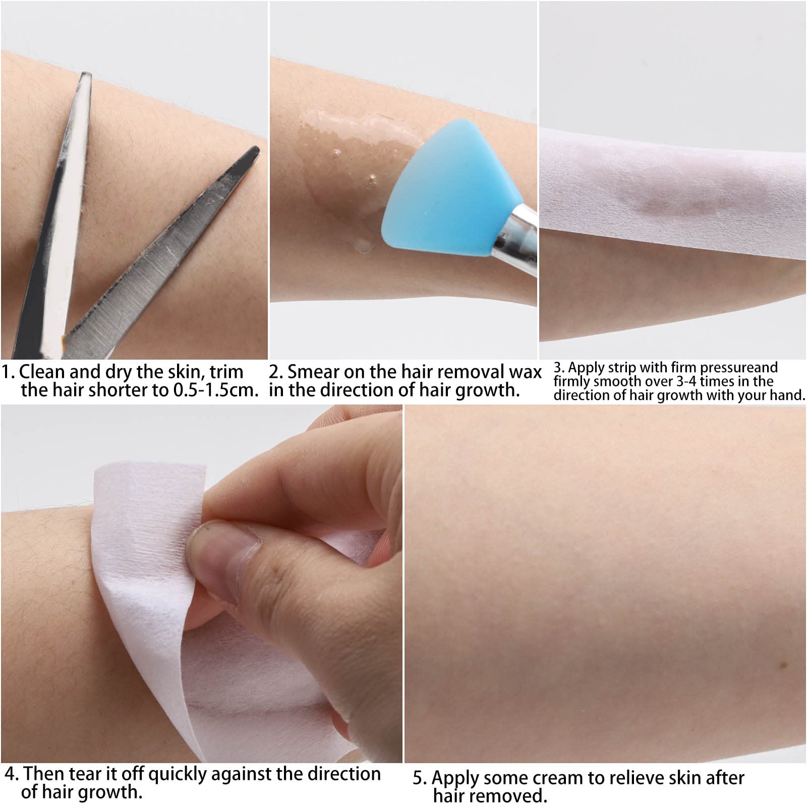 BTYMS soft waxing paper sheets ensure clean application and removal