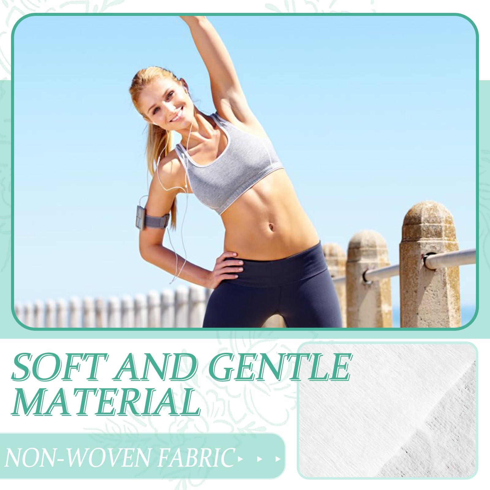 BUAEL wipe applied to armpits for quick refresh