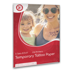 BubblePop! papel tatuajes impresión por inyección de tinta en blanco 85x11 para diseños caseros