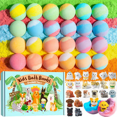 BubbleTail bombas de baño 24 unidades con sorpresa de perrito para niños.