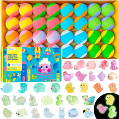 BubbleTail bombas de baño para niños con sorpresa de animales brillantes en la hora del baño