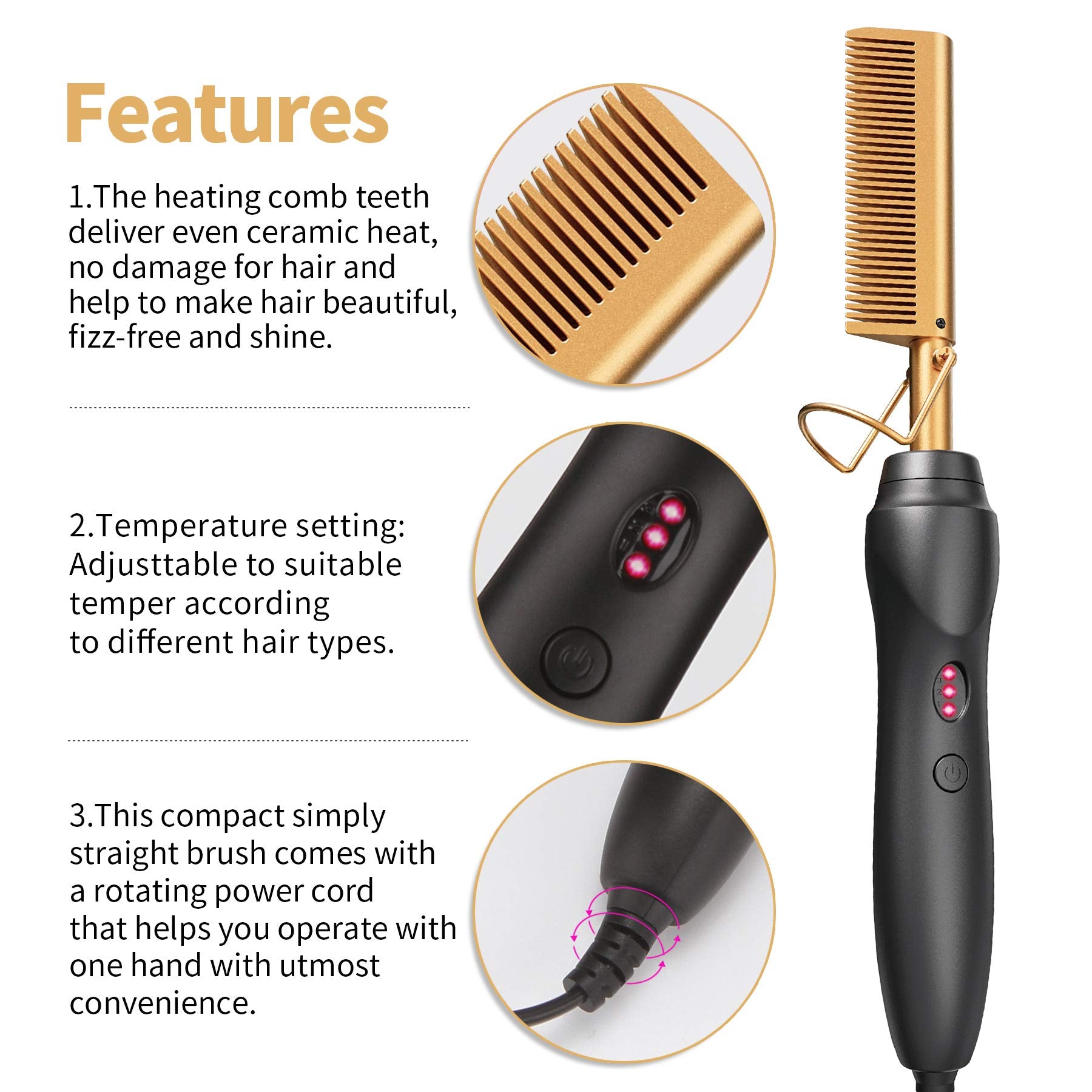 Budigl tool supports beard and wig styling with even heat