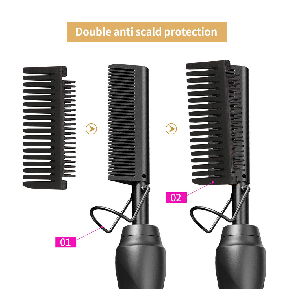 BudiGl hot comb straightener corded design ensures reliable power.