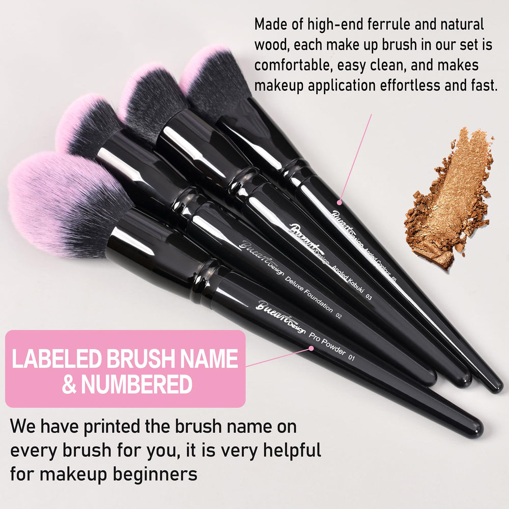 Bueart Design crease shader brush aids precise eyeshadow depth.