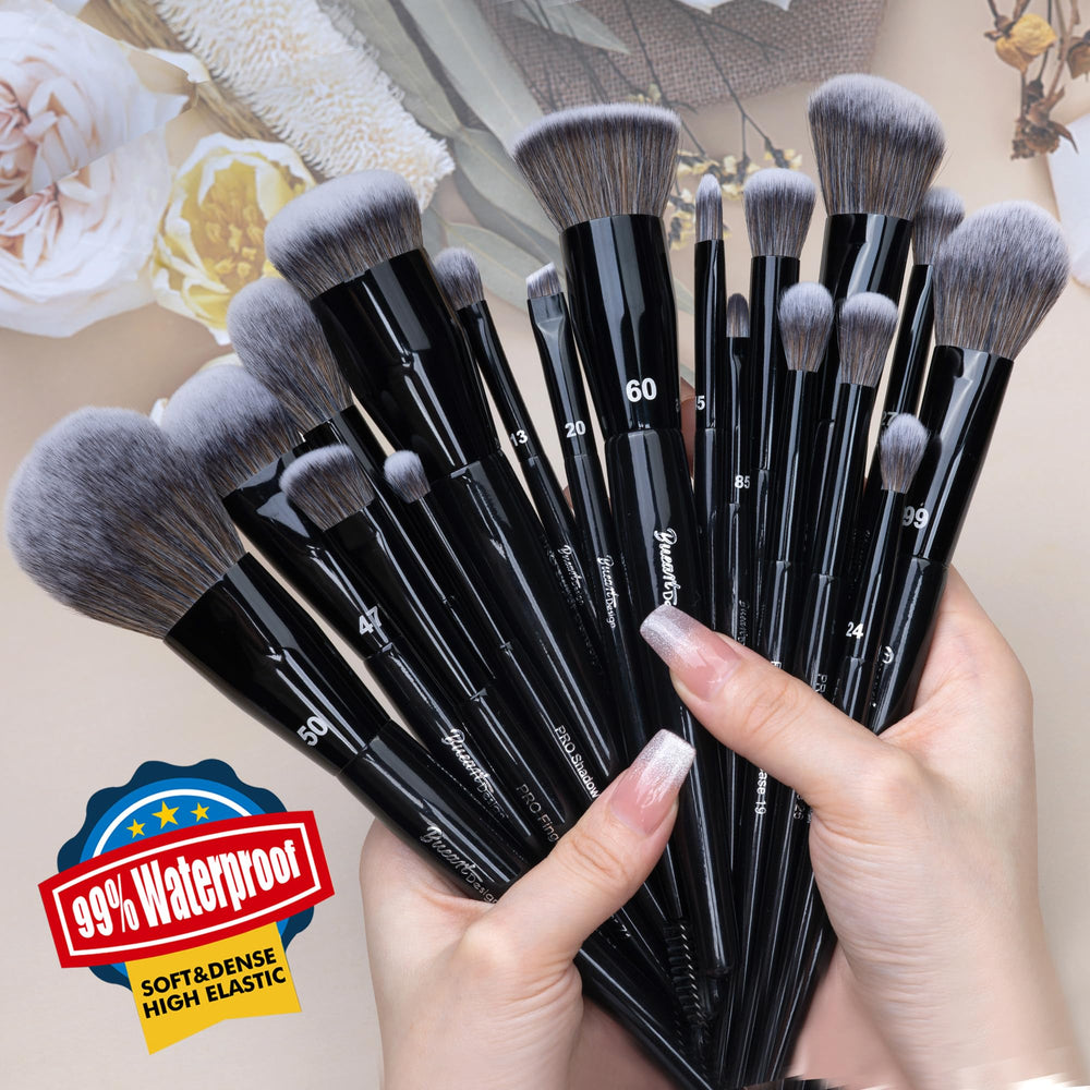 Bueart Design handcrafted brushes with durable wooden handles for precise makeup