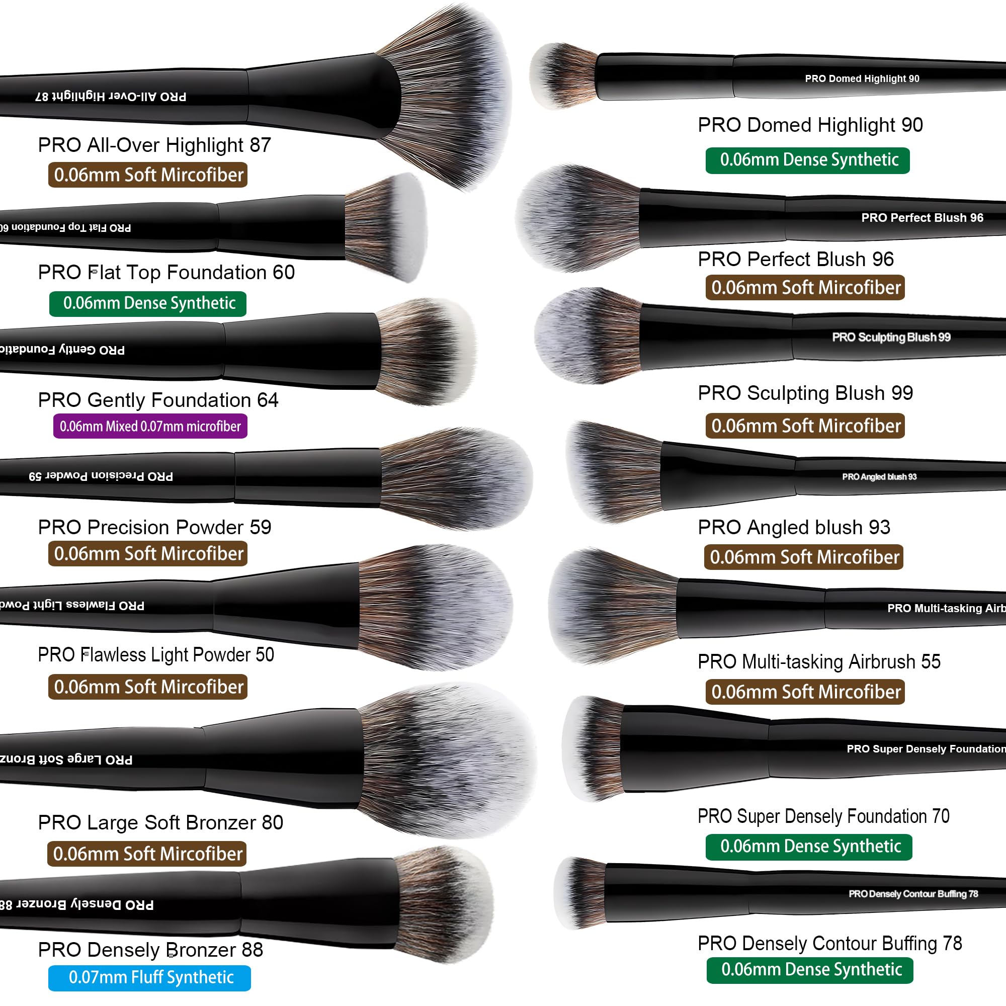 Bueart Design labeled brushes simplify your routine by matching tools to steps.