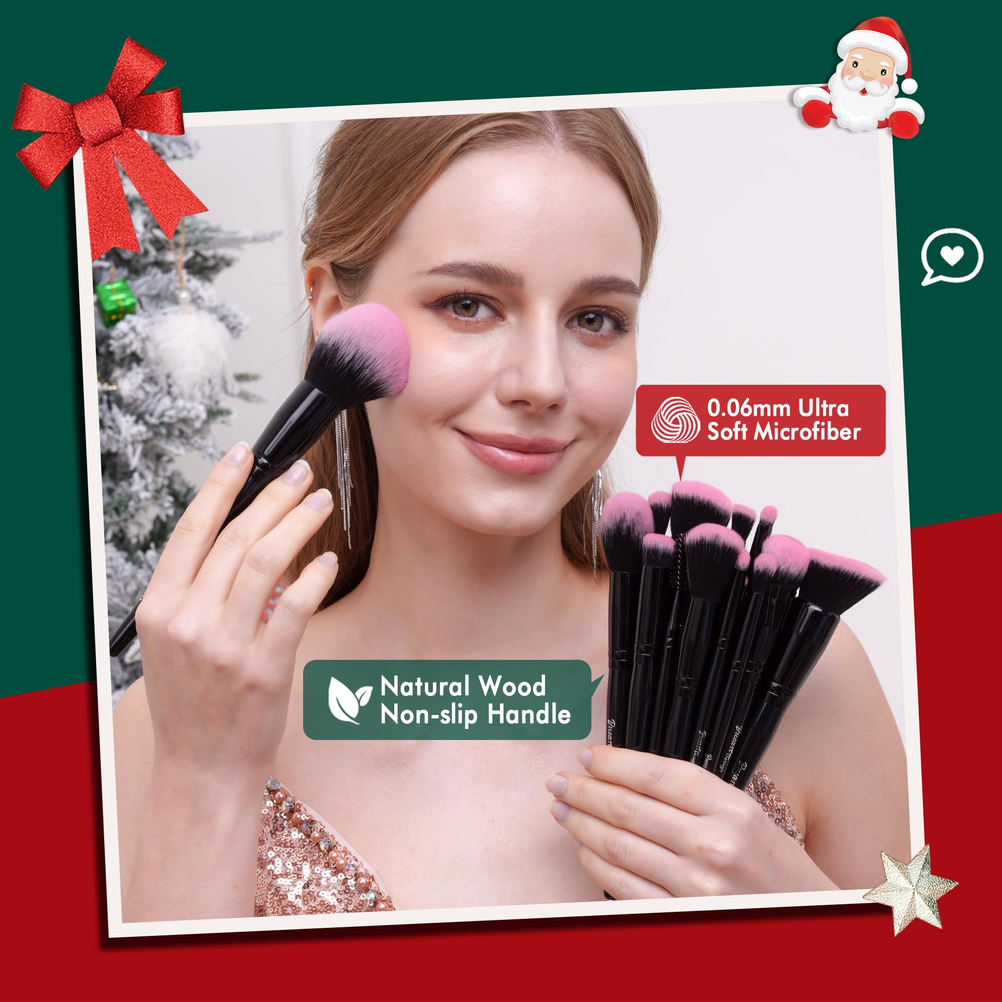 Bueart Design powder brush highlights a natural finish with soft bristles.