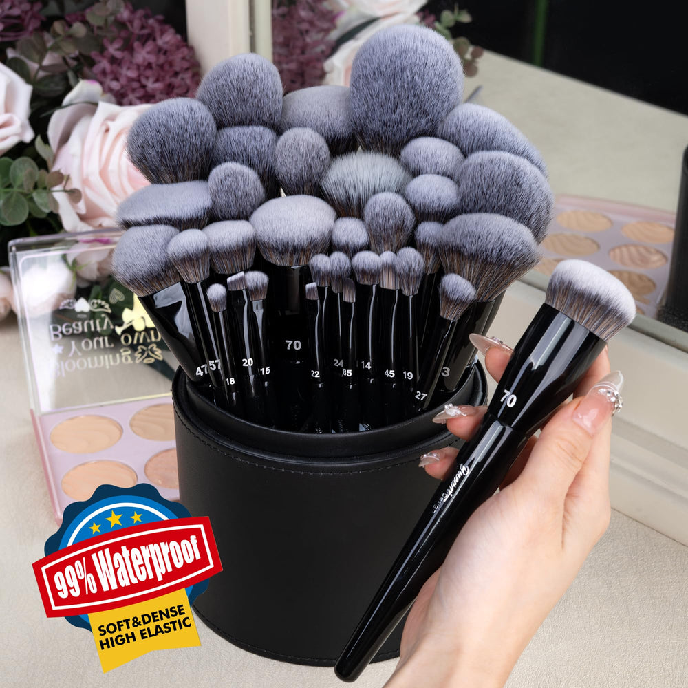 Bueart Design premium soft vegan brushes offer cloud-like touch for seamless makeup application.