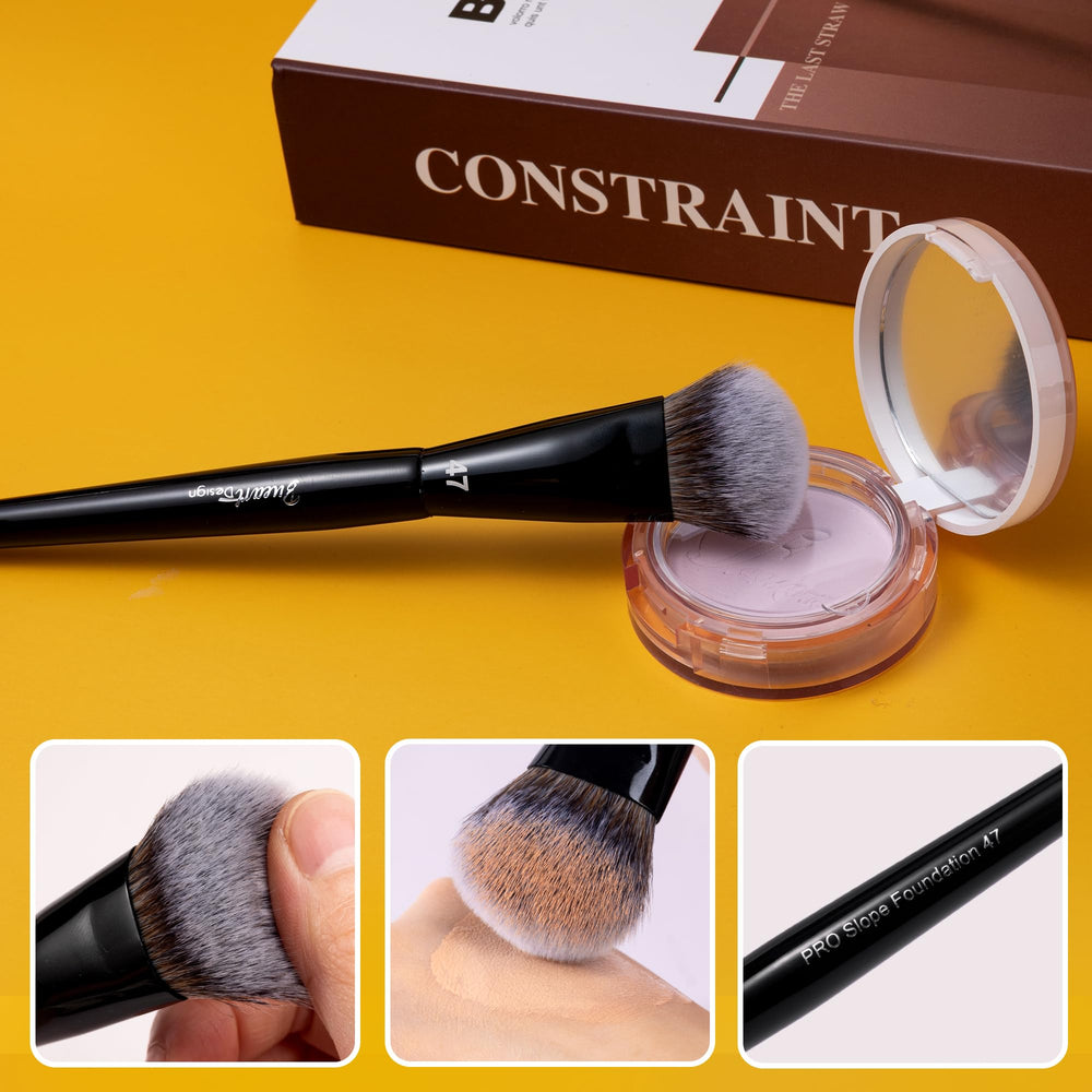Bueart Design PRO Slope Foundation 47 brush packaging highlights easy storage.