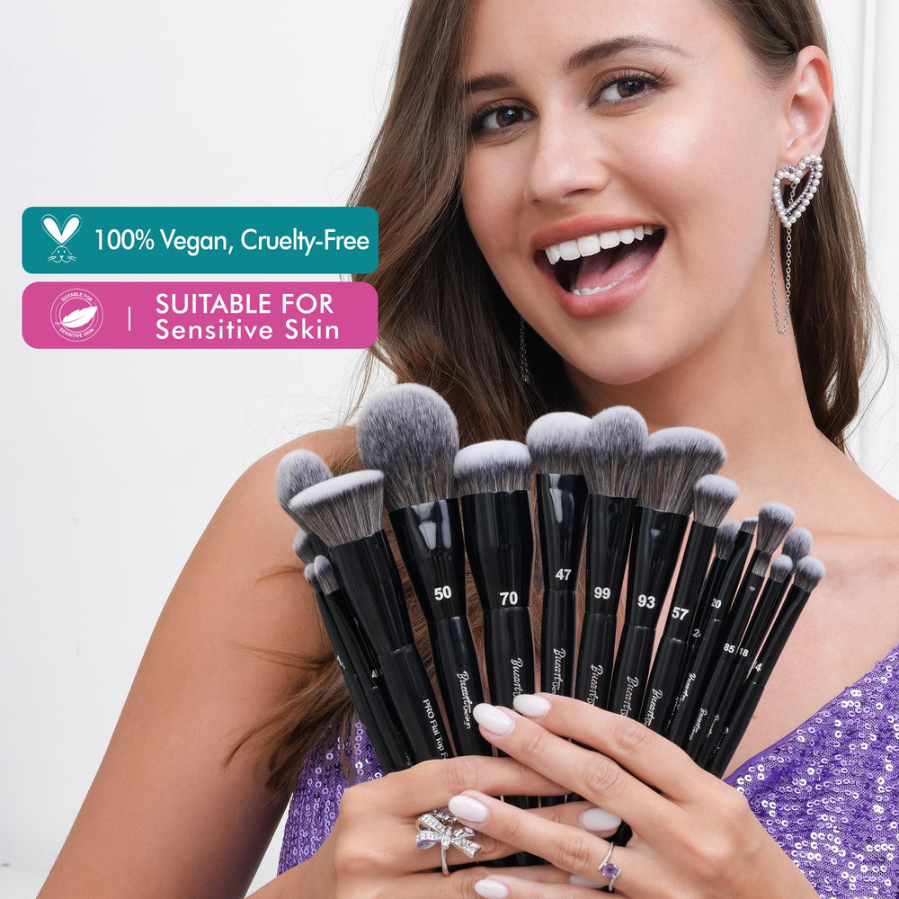 Bueart Design synthetic bristles deliver ultra-soft, even powder and cream application