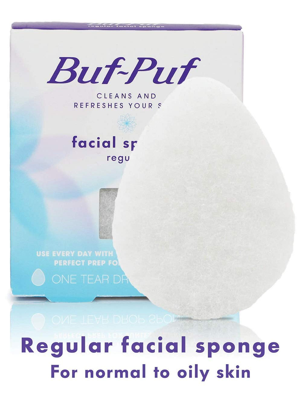 Buf-Puf uso diario con agua para exfoliar suavemente.
