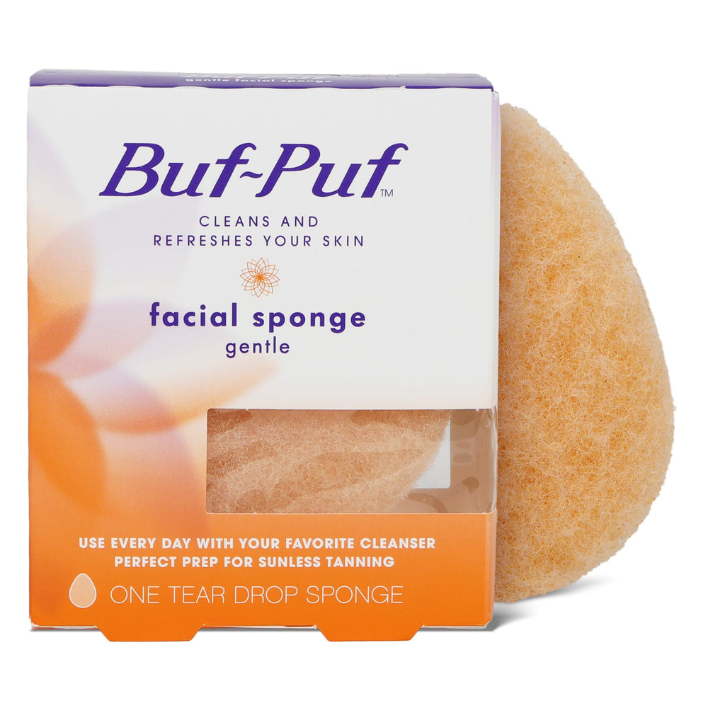 Buf-Puf Gentle Facial Sponge close-up showing soft texture for deep cleansing