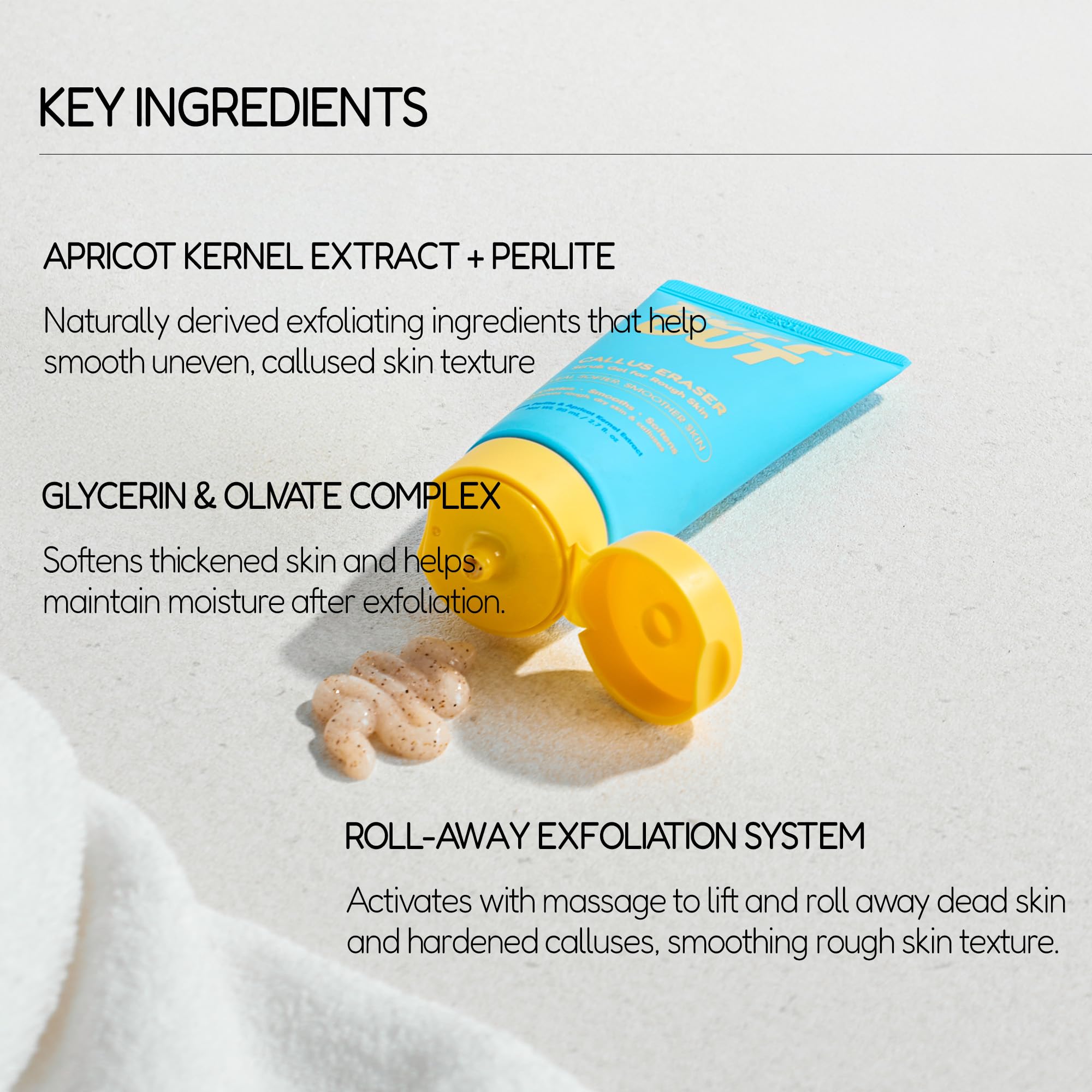 BuffOut exfoliante suave para manos, mejora textura y confort diario.