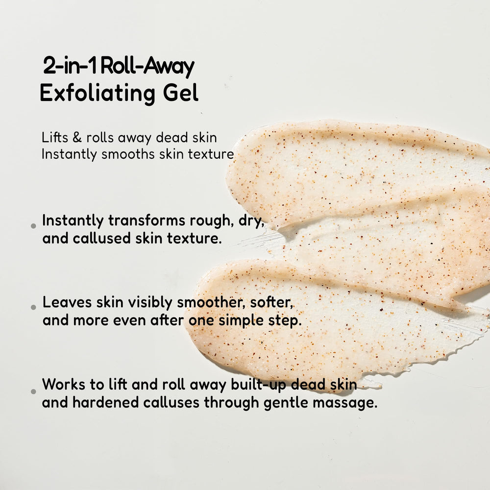 BuffOut gel exfoliante para talones, suaviza durezas con exfoliación física.