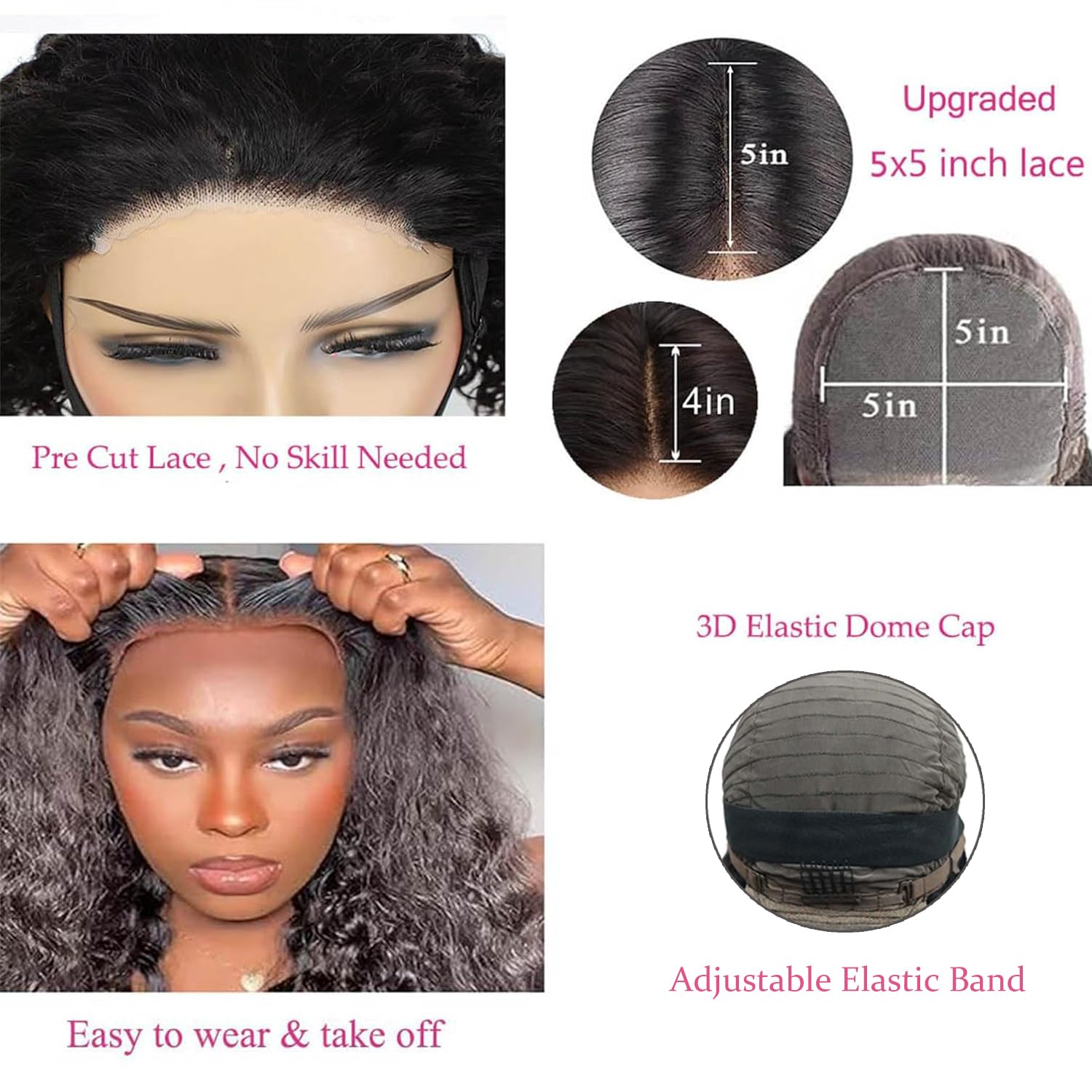 Bugtum pre-plucked lace wig natural hairline ready to wear