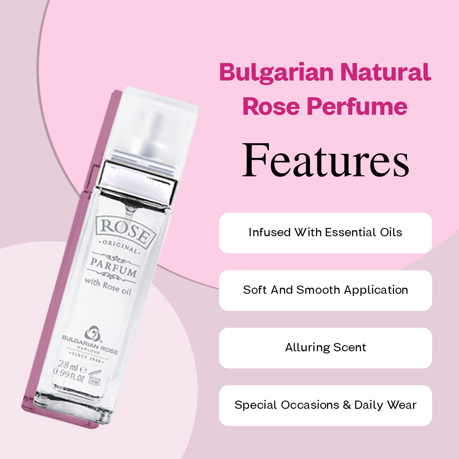 BULGARIAN ROSE KARLOVO perfume on wrist for a light everyday scent