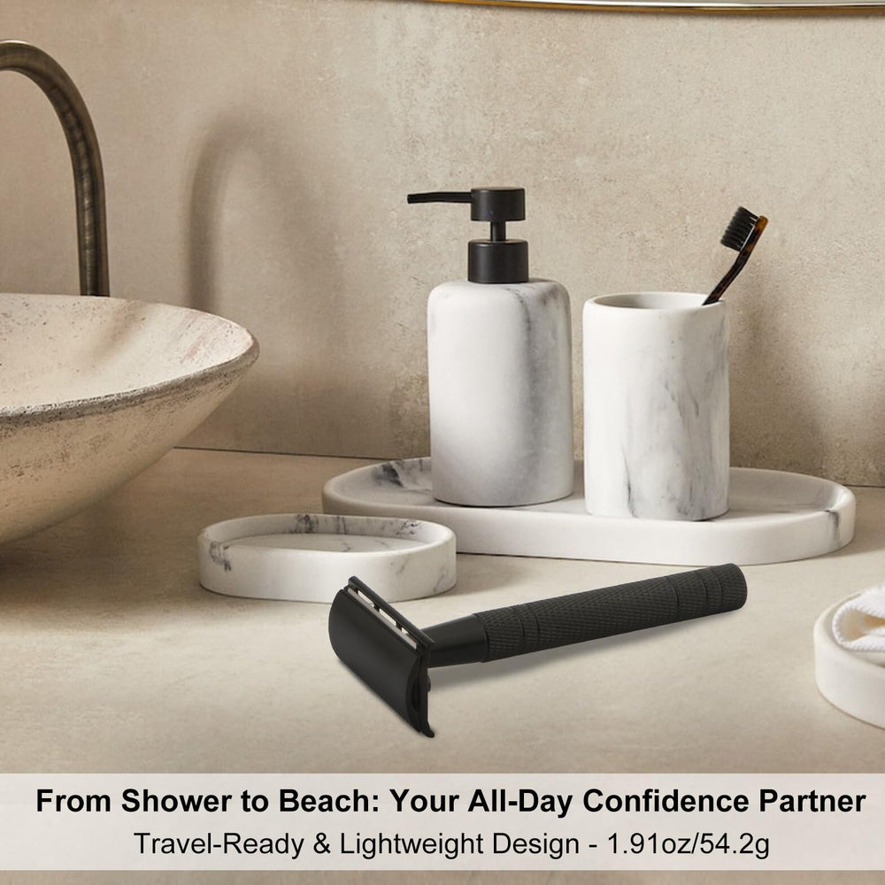BULIMICA non-slip grip ensures steady handling during wet shaving
