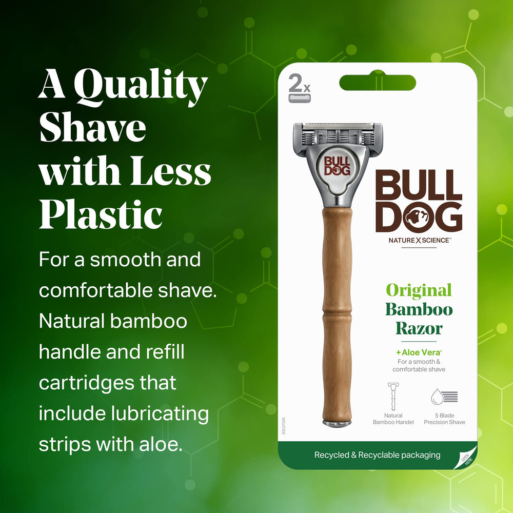 Bulldog bamboo razor lubricating strip with aloe for smoother glide