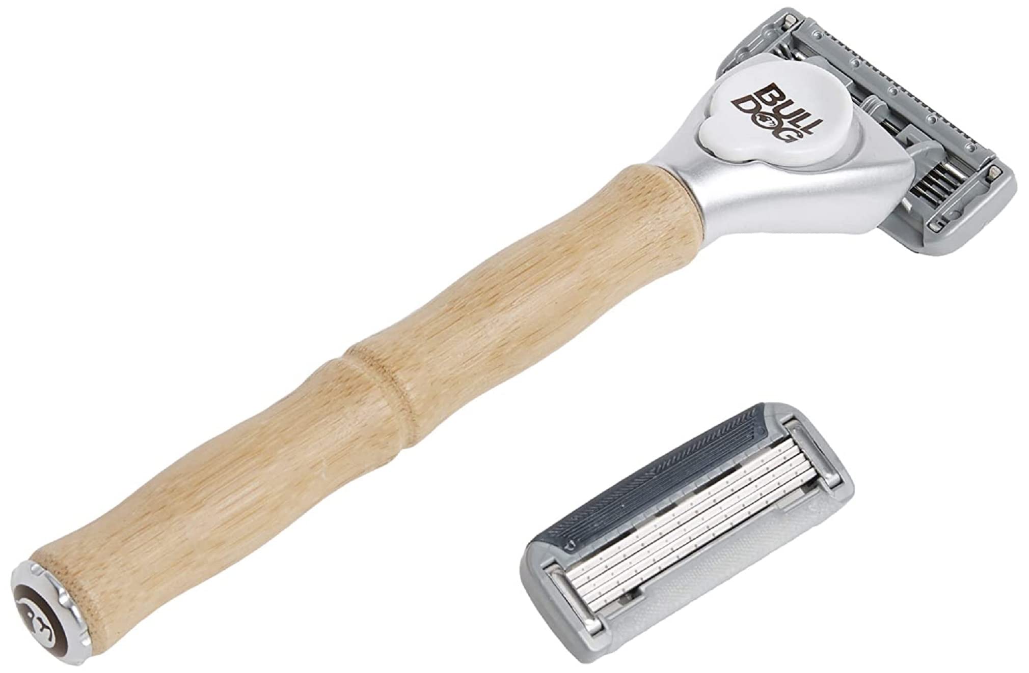 Bulldog bamboo razor precision trimmer in action for edge control