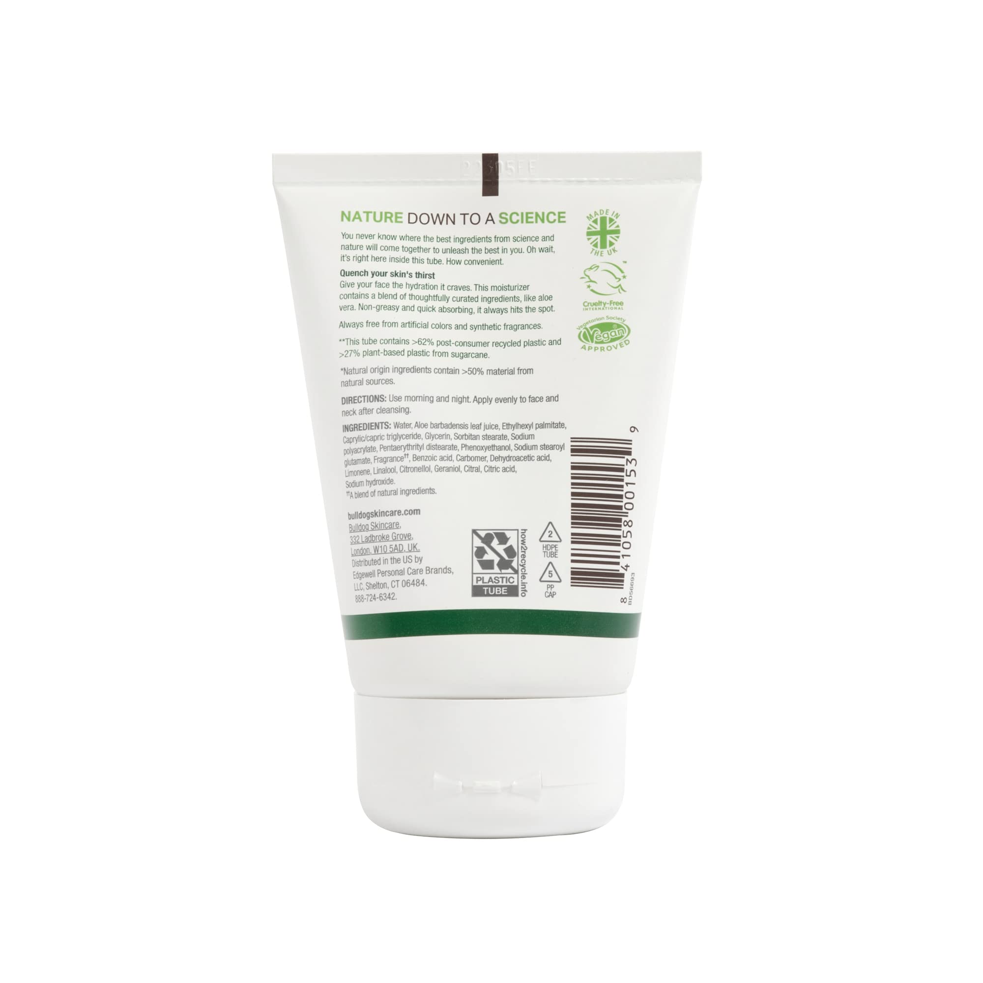 Bulldog Hidratante Original aloe vera: calma e hidratación