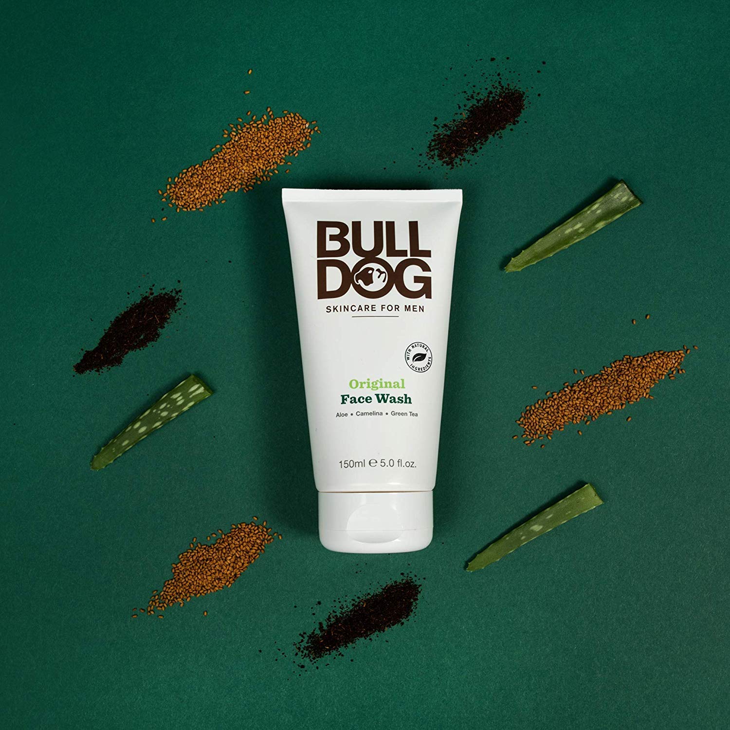 Bulldog limpiador facial original, té verde, aroma ligero y calmante