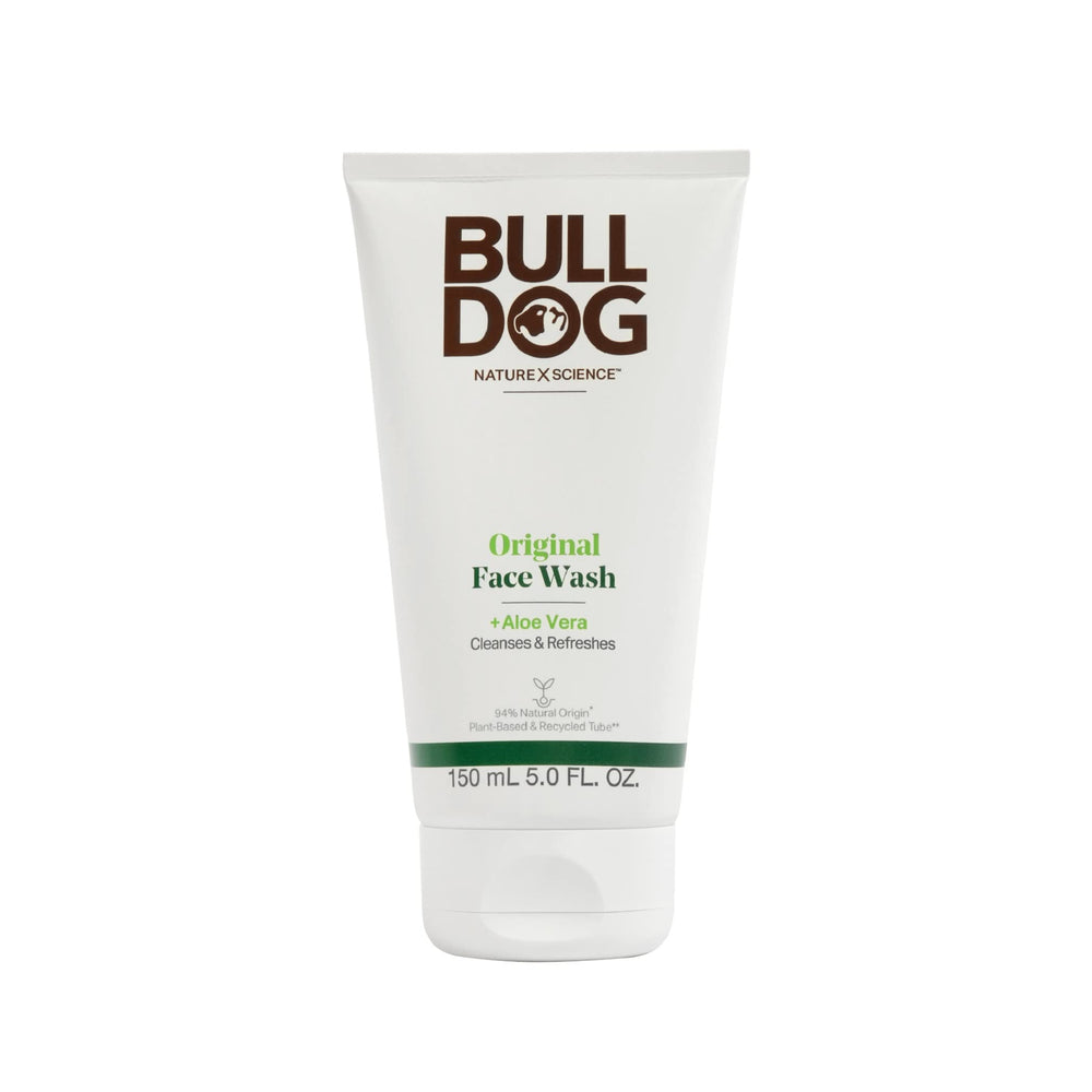 Bulldog Original Face Wash bottle shown for daily cleansing