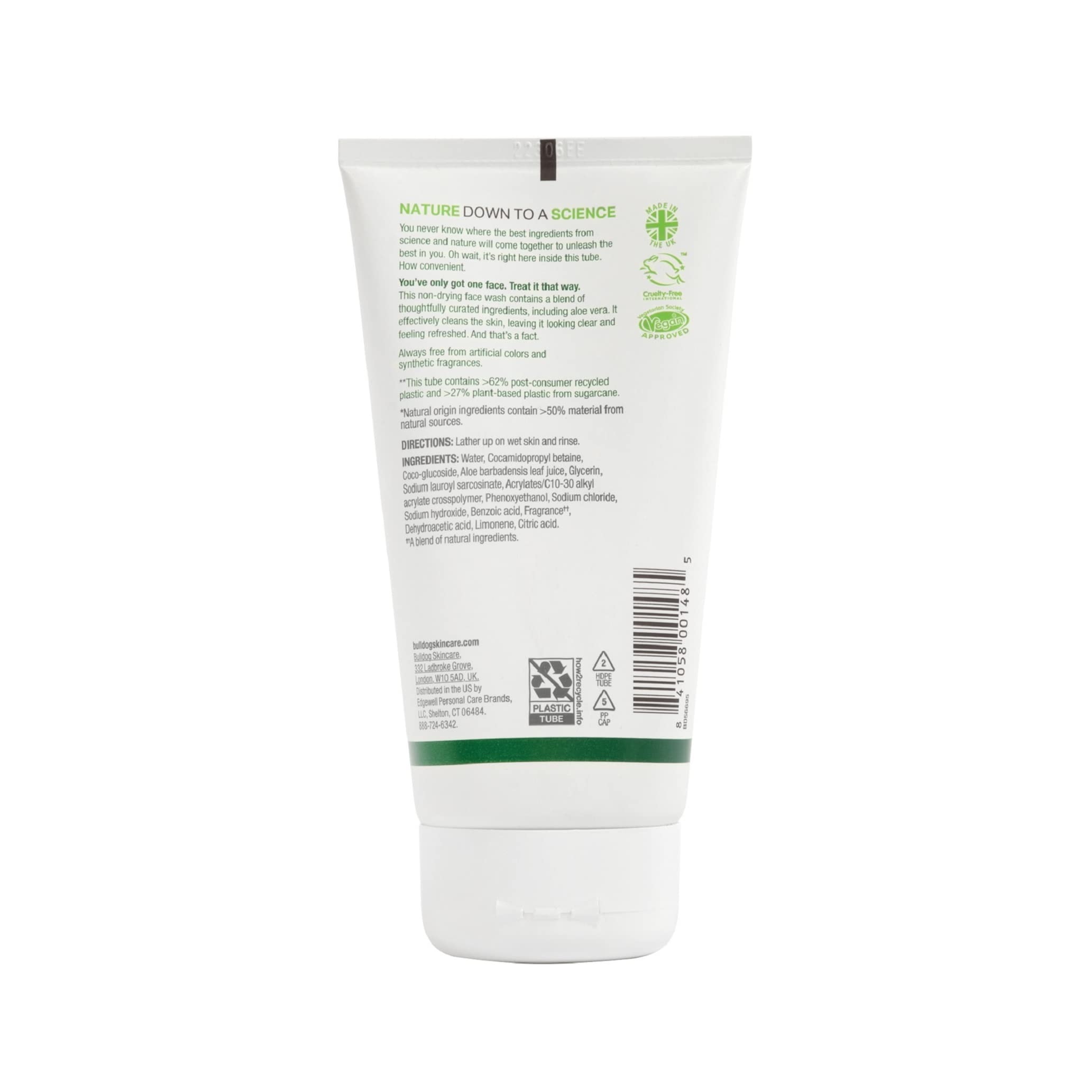 Aloe vera ingredient in Bulldog Original Face Wash