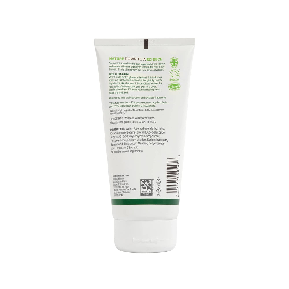 Bulldog Original Shave Gel lather demo showing clear starting formula