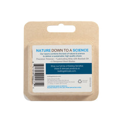 Back of Bulldog refill featuring the precision trimmer for tricky areas