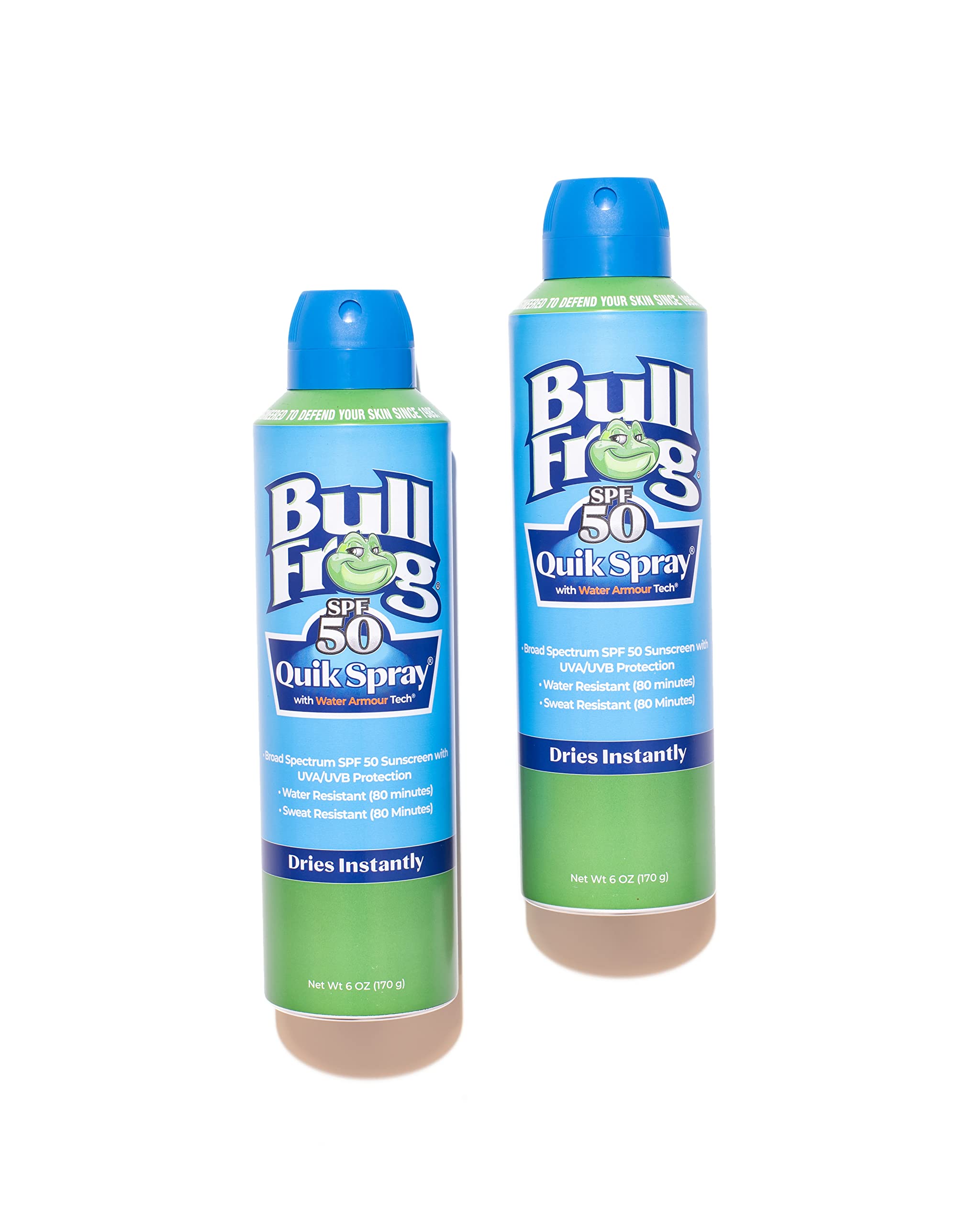 Bullfrog Quik Spray Sunscreen SPF 50 with antioxidants and plant extracts