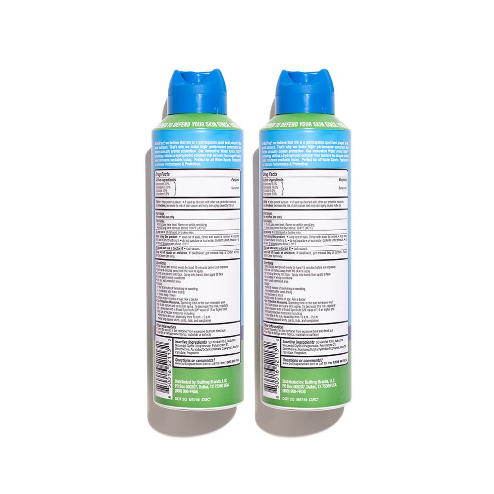 Bullfrog Quik Spray Sunscreen SPF 50 spray action for quick coverage