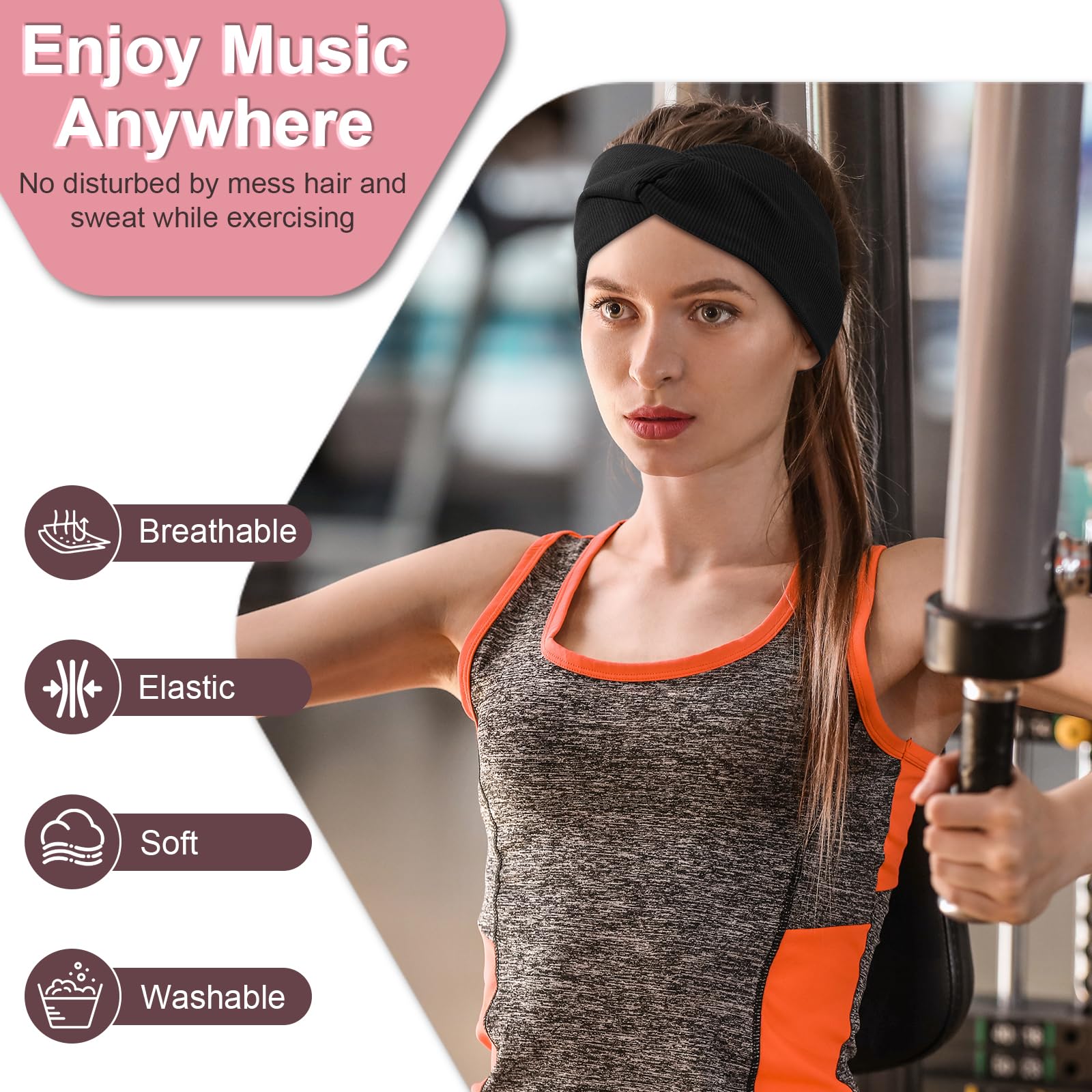 BULYPAZY elastic material and easy controls enable comfortable workouts and quick calls.