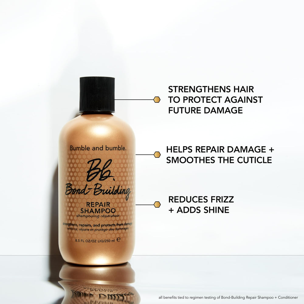 Bumble and bumble Bond Building Shampoo suds illustrate luxurious cleansing