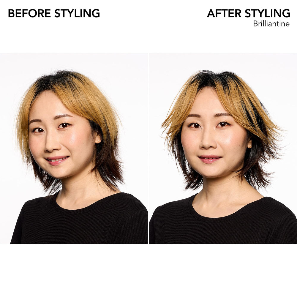 Brilliantine shine on hair highlighting lived-in texture