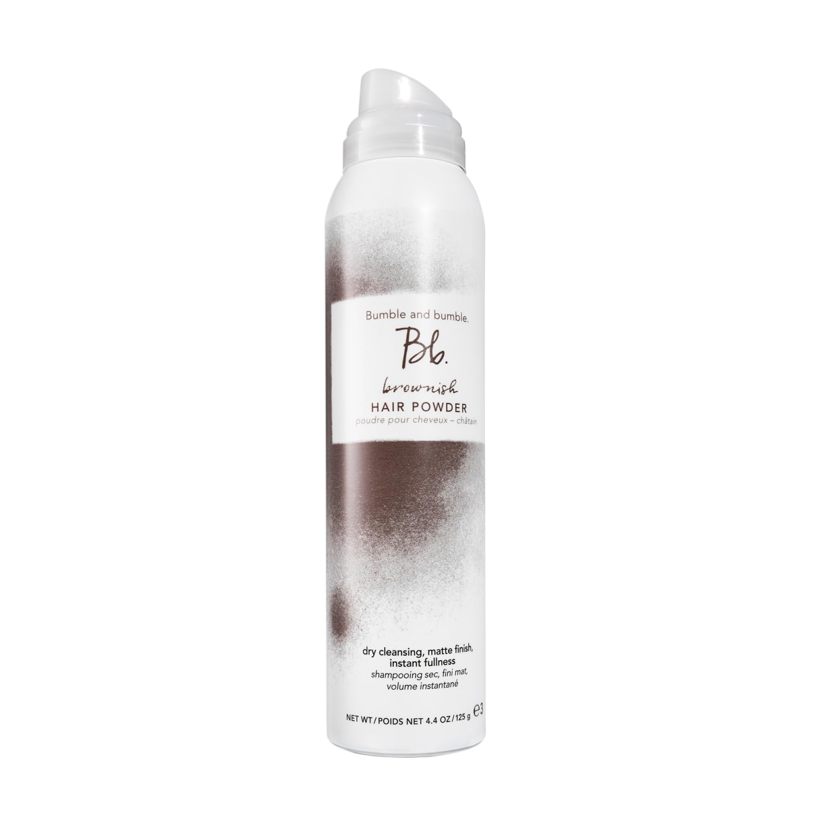 Bumble and bumble bottle front showing the brown tint of the tinted dry shampoo