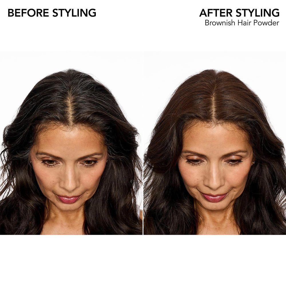 Close-up of the tint on brown hair with Bumble and bumble product