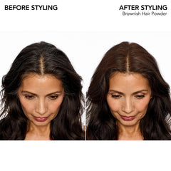 Close-up of the tint on brown hair with Bumble and bumble product