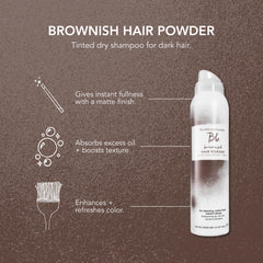 Root area treated with Bumble and bumble tinted dry shampoo showing coverage