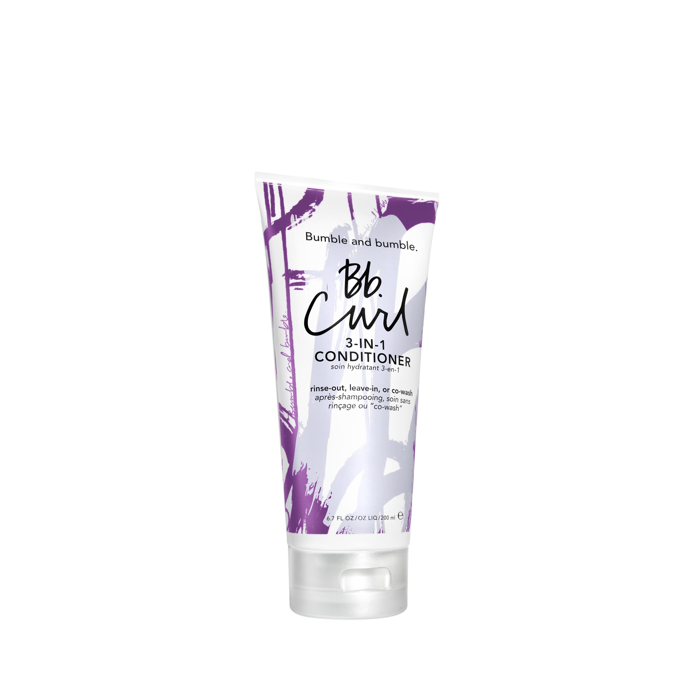 Bumble and bumble Curl 3-in-1 bottle close-up for moisturized curls.